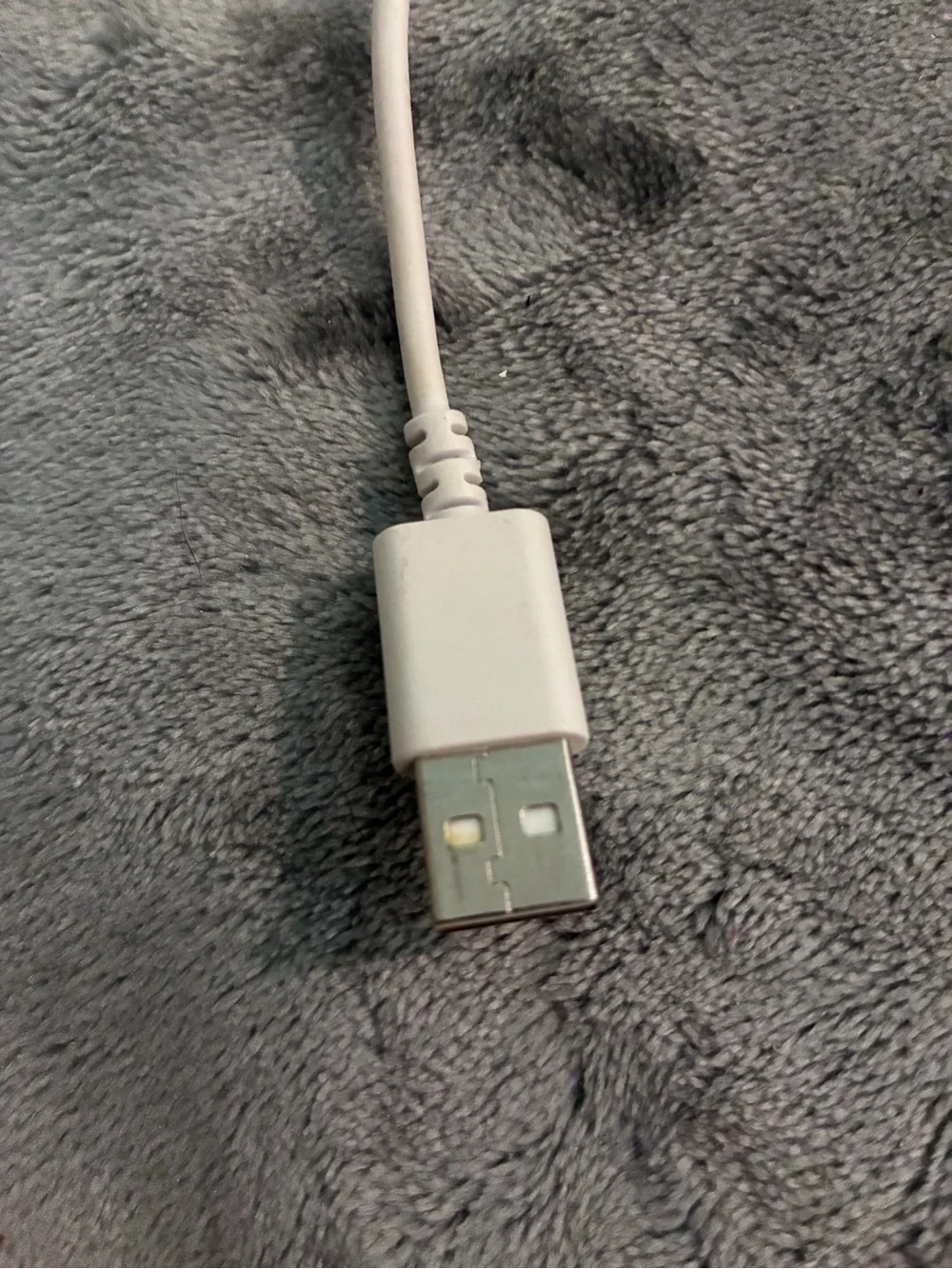 White USB-A to Lightning Charging Cable